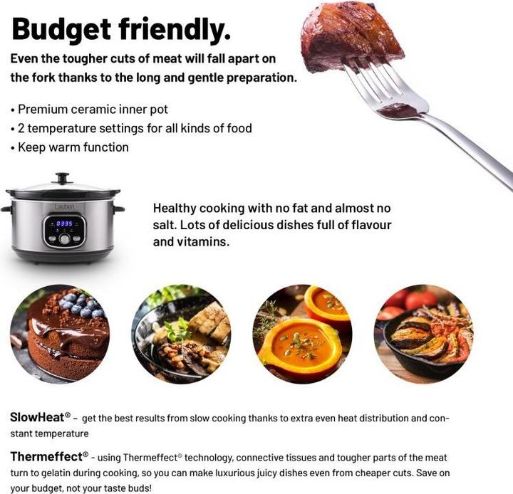 Actual product image Lauben Ryżowar Slow Cooker 3500SB