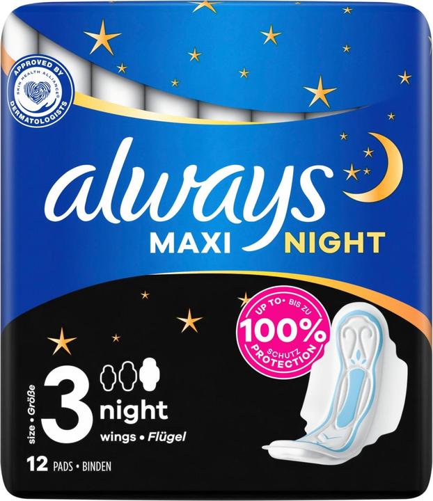 Actual product image Always Maxi Night (12 x, Sanitary pads)
