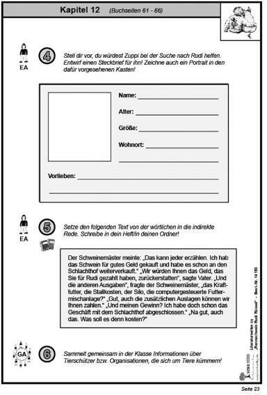 Actual product image Rennschwein Rudi Rüssel / Literaturseiten (German, KOHL VERLAG The publisher with the tree, 2006)