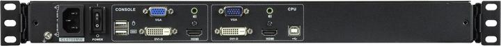 Produktbild Aten CL1000N CH Single Rail 19"-LCD-Konsole, 19" 1HE, DE-Layout (PS/2-USB, VGA)