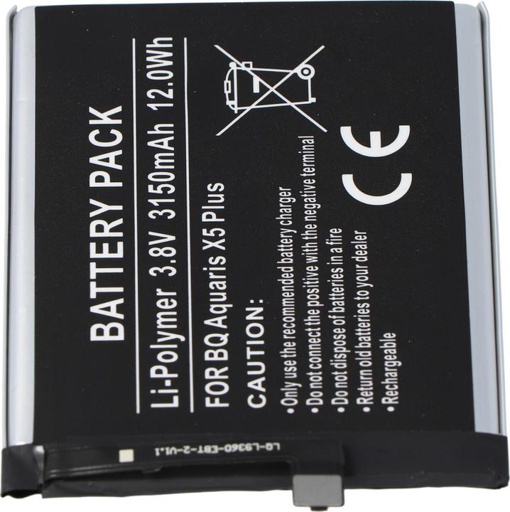 Actual product image AccuCell Akku BQ Aquaris X5 Plus, 3200