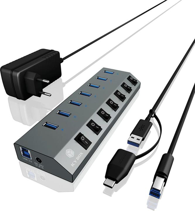 Image du produit Icy Box IB-HUB1701-C3 (USB-C, 7 Ports)