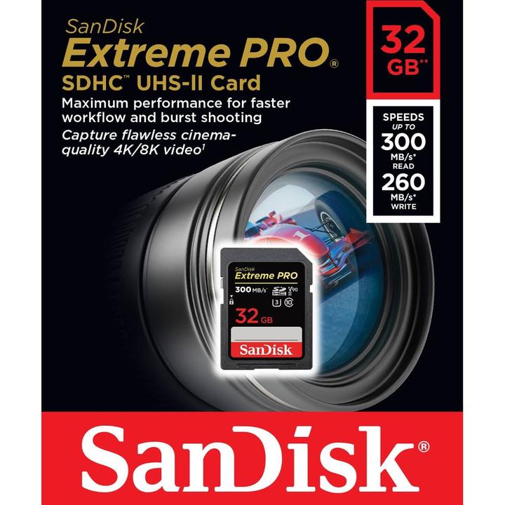 Produktbild SanDisk Extreme PRO SDHC" UHS-II (32 GB, SDHC, U3, UHS-II)