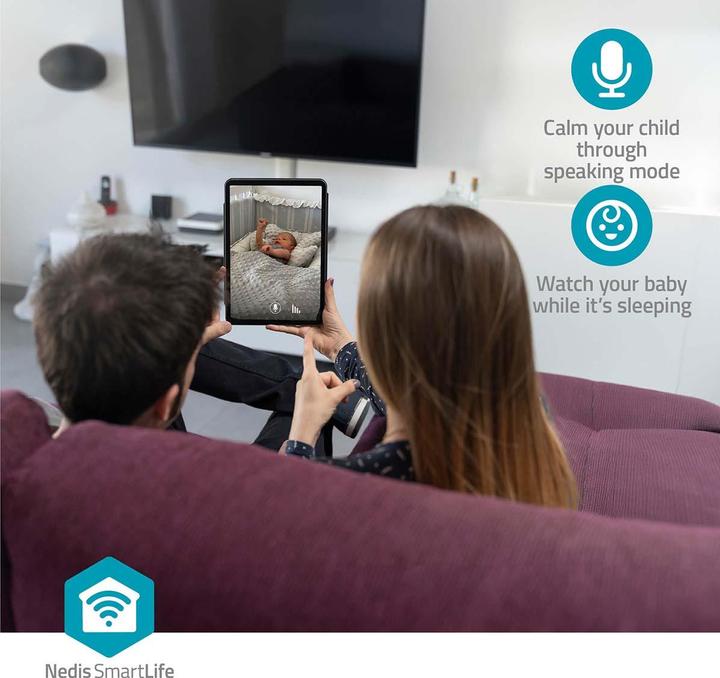 Actual product image Nedis SmartLife indoor camera | Wi-Fi | 3MP Full HD 1296p | Cloud storage (optional) / microSD (not en (2304 x 1296 Pixels)