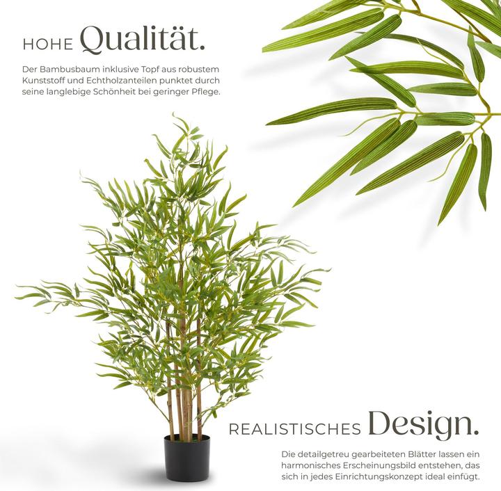 Produktbild tectake Bambusbaum Bambosa (120 cm)