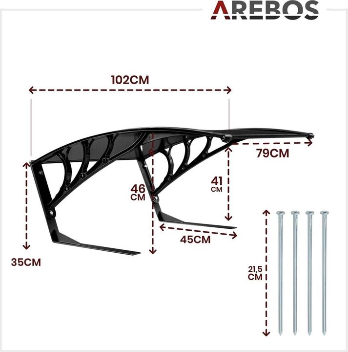 Actual product image Arebos Carport (Mowing robot, Robot mower garage)