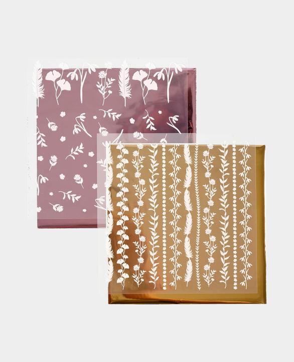 Image du produit Creativ Company Feuille de transfert 15 x 15 cm, 2 pièces, Bordeaux/or (2 x)