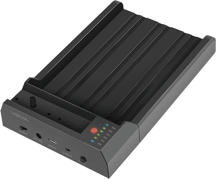 Actual product image LogiLink USB 3.2 Gen 2 Quickport, 2-port, for SATA HDD/SSD and M.2 NVMe SSD (2 Ports)