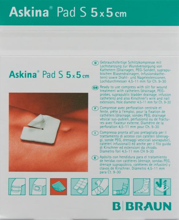 Produktbild Askina Pad S Schlitzkompresse 5x5cm steril