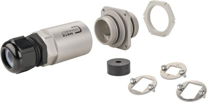 Actual product image Metz Connect IP69k protective housing set Panel feed-through