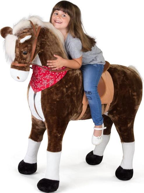 Besttoy Plüschpferd XXL mit Sound - dunkelbraun - stehend ca. 113 cm