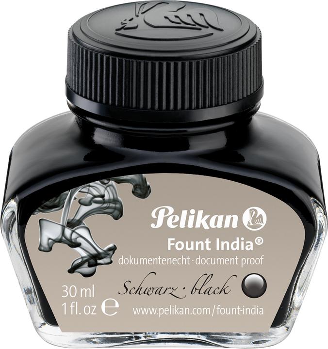 Produktbild Pelikan Tusche 518 Fount India 30ml, Schwarz (Tintenfass, Schwarz)
