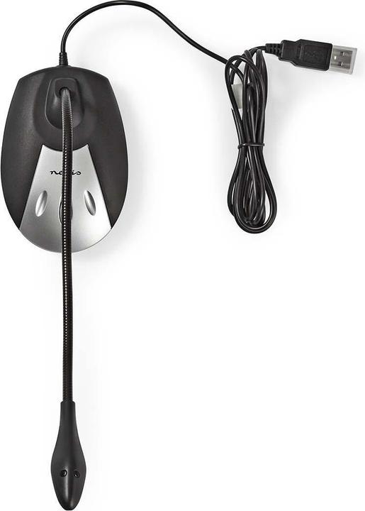 Image du produit Nedis Microphone à utiliser avec : Desktop/Notebook Wired USB-A Male On/Off Switch Sortie casque