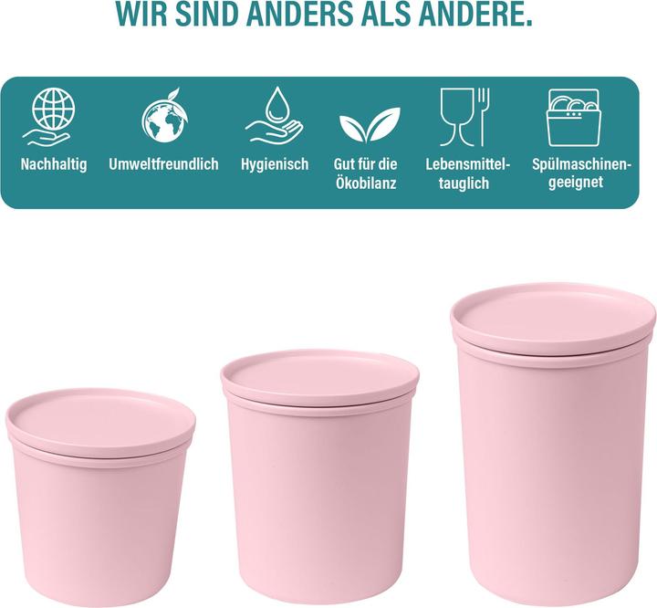 Produktbild Awave Frischhaltedose 1000 ml, mit rPET, rosé (1 l)