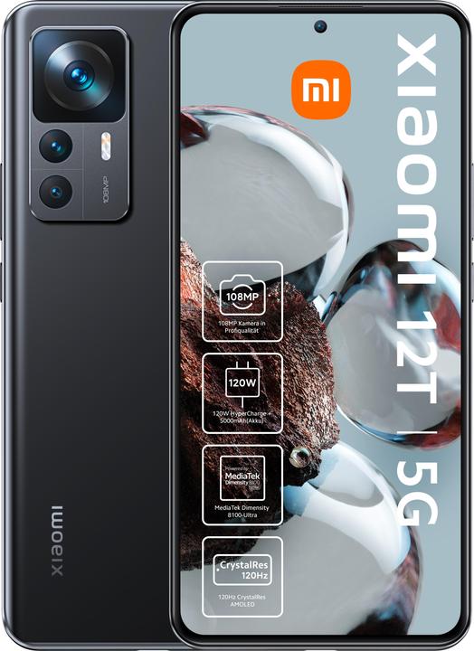 Xiaomi 12T (256 GB, Nero, 6.67", Doppia SIM, 108 Mpx, 5G)