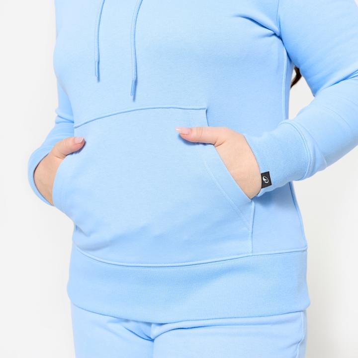Immagine prodotto Domyos Felpa con cappuccio da donna in cotone - azzurro (XL)