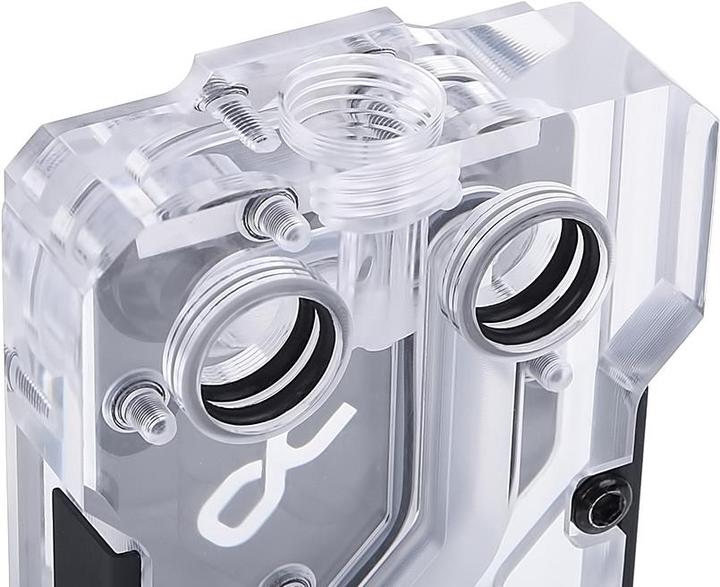 Actual product image Alphacool GPX SLI Connector Dual - Plexi - Addressable RGB - 3 PCI-E Space