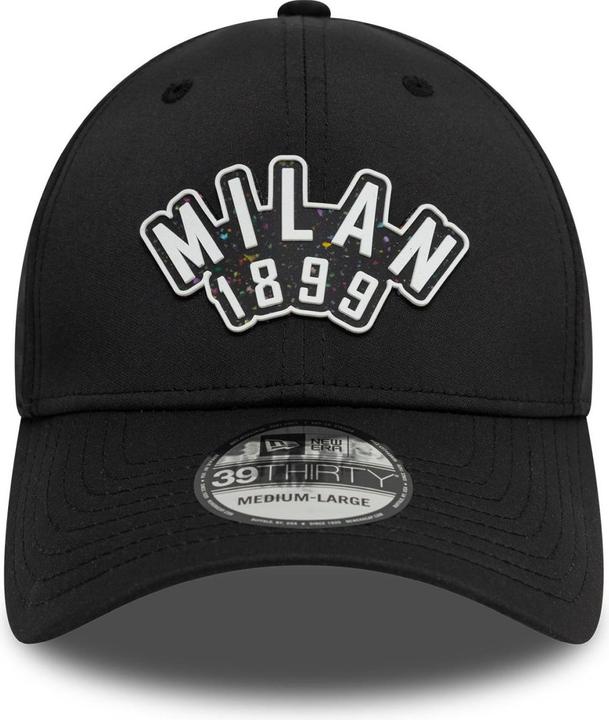 Produktbild New Era 39Thirty Stretch Cap RUBBER AC Mailand schwarz - M/L (M, L)