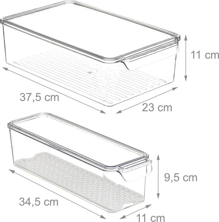 Actual product image Relaxdays 3pcs Fridge Organiser