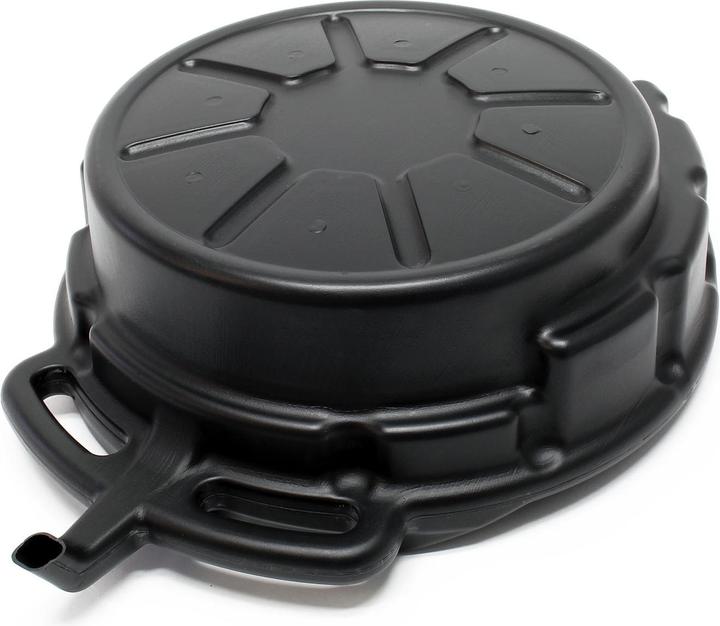 Produktbild Wiltec Ölauffangwanne 15l Ø 45cm Ausgiesser Ölwanne Ölwechsel Ölauffangbehälter Motoröl