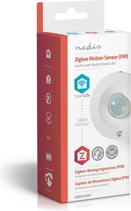 Immagine prodotto Nedis Sensore di movimento PIR intelligente | Zigbee | Batteria inclusa (5 m)