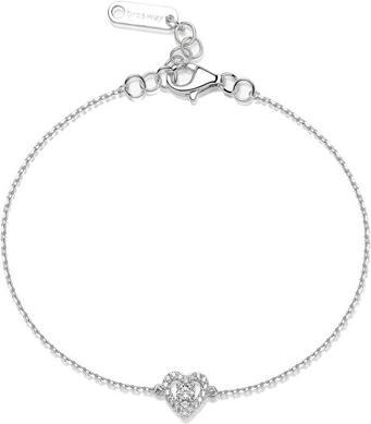 Brosway Silver Bracelet Heart With Zircons Infinite White Fancy Fiw139