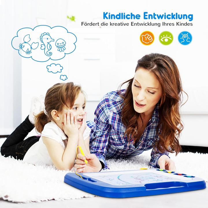 Produktbild Activity Board Grosse Magnetische Maltafel Zaubertafel, 42x32cm Zeichentafel Zaubermaltafel Malbrett mit 4 Form