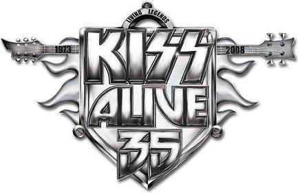 KISS Abzeichen Alive 35 Tour Metall