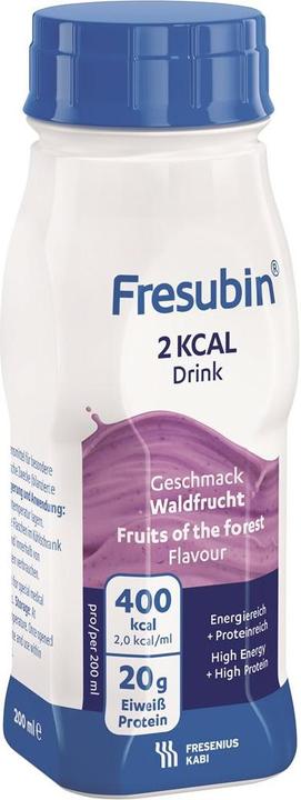 Produktbild Fresubin 2 kcal Drink Waldfrucht, 4 x 200 ml (4 Stück, Flüssigkeit, 984 g)