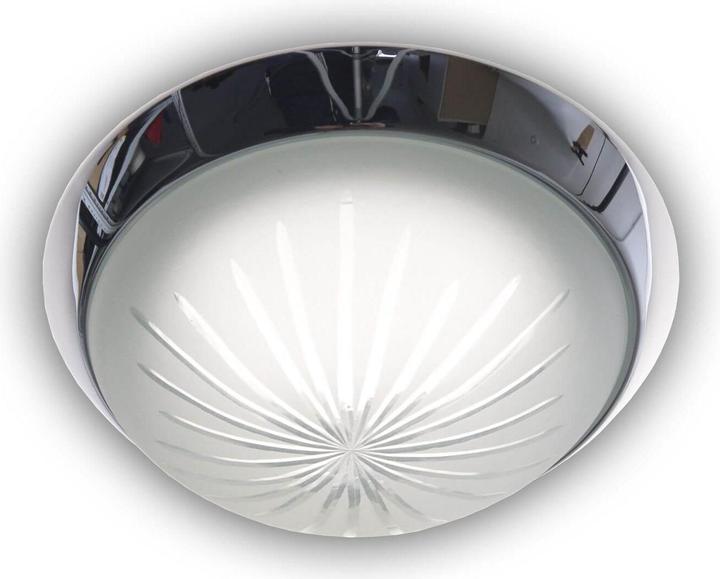 Produktbild Niermann Stand By Niermann E14 Deckenleuchte Schliffglas satiniert, Chrom, 25cm, Made in Germany