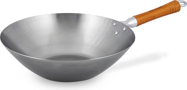 Ken Hom WOK CLASSIC CARBON, Rond, Wok/Stir-fry pan, Roestvrij staal, Koolstofstaal, Keramisch, Gas, Ha (32 cm, Wokpan, Koolstofstaal)