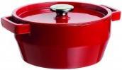 Produktbild Pyrex Slow Cook Bratentopf rund, mit Deckel, ø: 240 mm, rot (24 cm, Bräter + Schmortopf, Gusseisen)
