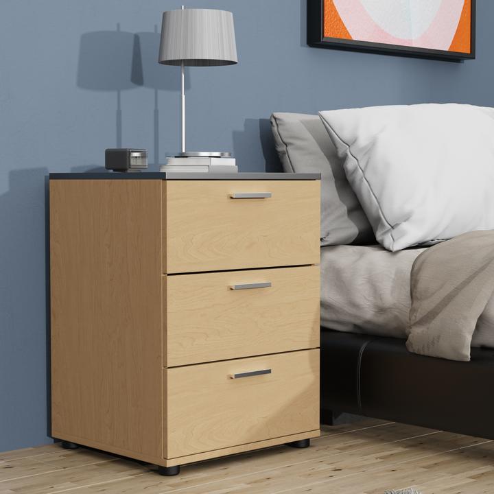 Actual product image VCM Testalo wooden bedside cabinet drawer