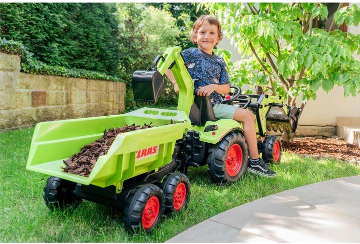 Immagine prodotto Falk Toys Trattore per bambini XXL con rimorchio