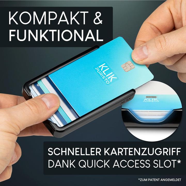 Actual product image Puristo KLIK MINIMAL Slim Wallet Black 7s