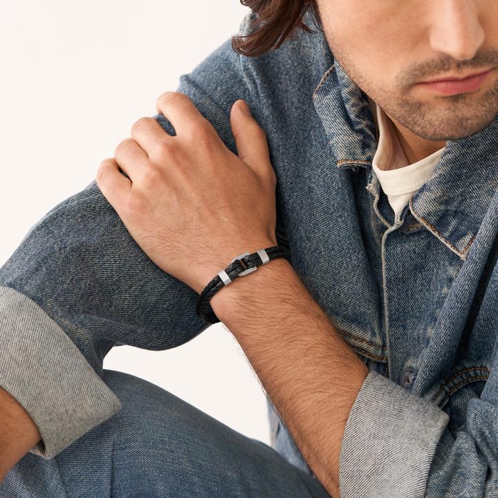 Actual product image Fossil Vintage Casual (18 cm, Stainless steel, Leather)