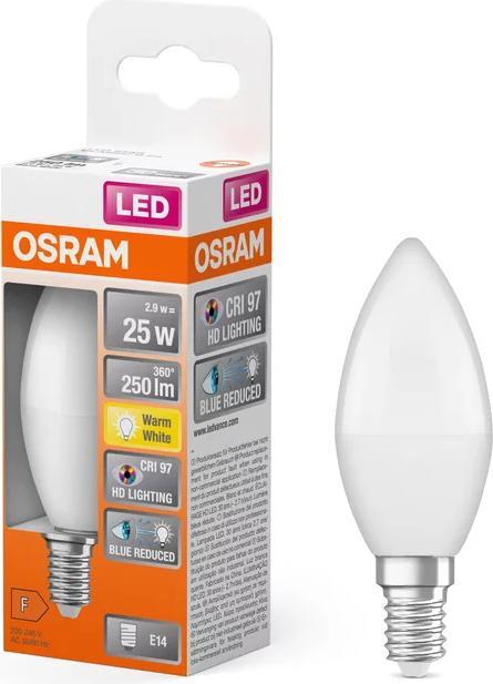 Productafbeelding Osram LED Klassieke Lampen Mat (E14, 2.80 W, 245 lm, 1 x, F)