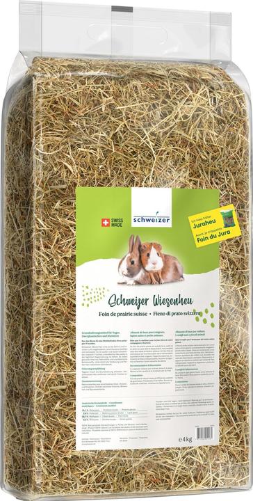 Schweizer Fieno di prato svizzero Eric, 4 kg, specie di roditori: conigli nani, tutti (4 kg, 1 x)