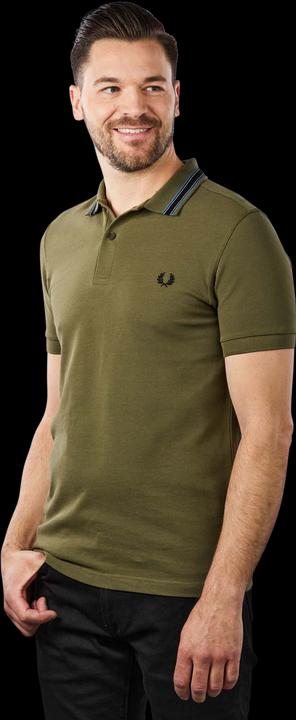 Fred Perry Medal Stripe Polo Shirt military green (XXL)