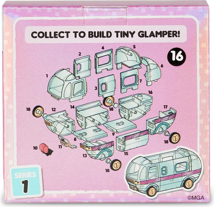 Actual product image Little Tikes L.O.L. Surprise! Tiny Toys Set of 5 Surprises including 1 Mini 1.5 cm, Accessories, Glamper Piece, S