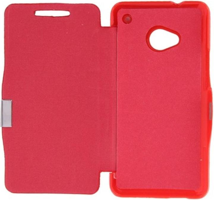 Produktbild König Design Handyhülle Tasche für HTC One / M7 rot gebürstet (OnePlus X)