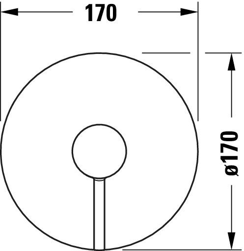 Produktbild Duravit Circle Einhebel-Brausemischer, Unterputz,Verbraucher 1, Chrom, CE4210010010