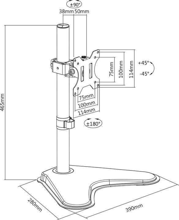 Image du produit Digitus Socle pour écran universel (Tables, 32.01")