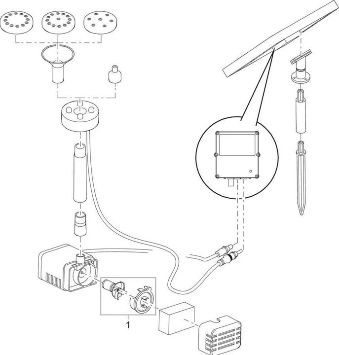 Produktbild Pontec Solar-Pumpenset mit Beleuchtung