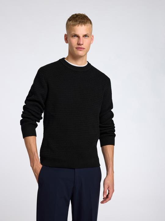 Actual product image Selected Homme Slhtheo Ls Knit Structure Crew Neck (L)