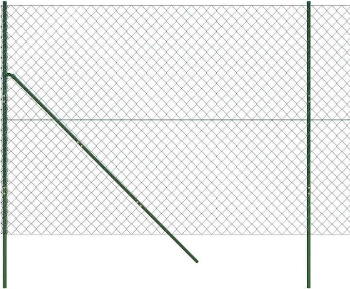 Produktbild VidaXL Maschendrahtzaun Grün 1,6x10 m, Farbe: Grün, Material