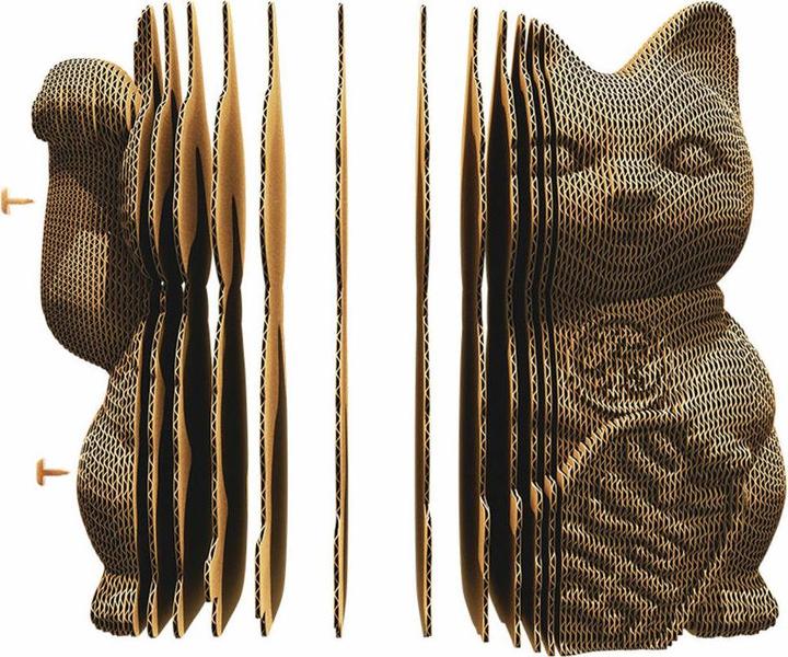 Actual product image Cartonic Lucky Cat - 3D cardboard model