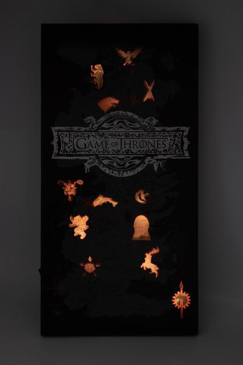 Actual product image Game of Thrones Canvas with 6 LED lights