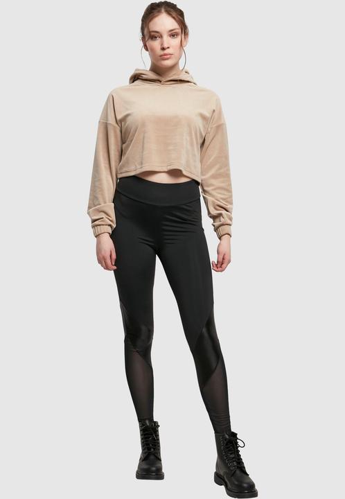 Actual product image Urban Classics Ladies Cropped Velvet Oversized Hoody (5XL)