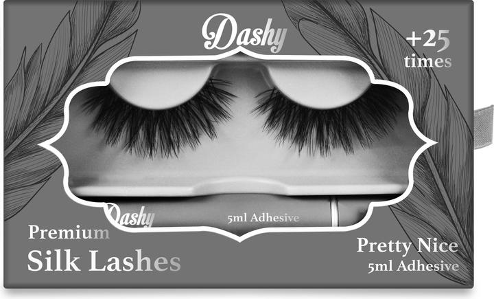 Dashy Premium Silk Lashes + 5 ml Adhesive Pretty Nice (Artificial eyelashes)